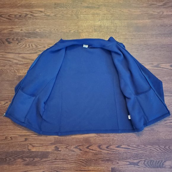 Vintage L.L. Bean Polartec Full Zip Navy Blue Fleece Jacket Women's XL - Picture 4 of 5